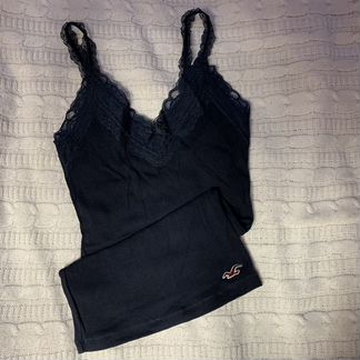 Майка с кружевом Hollister