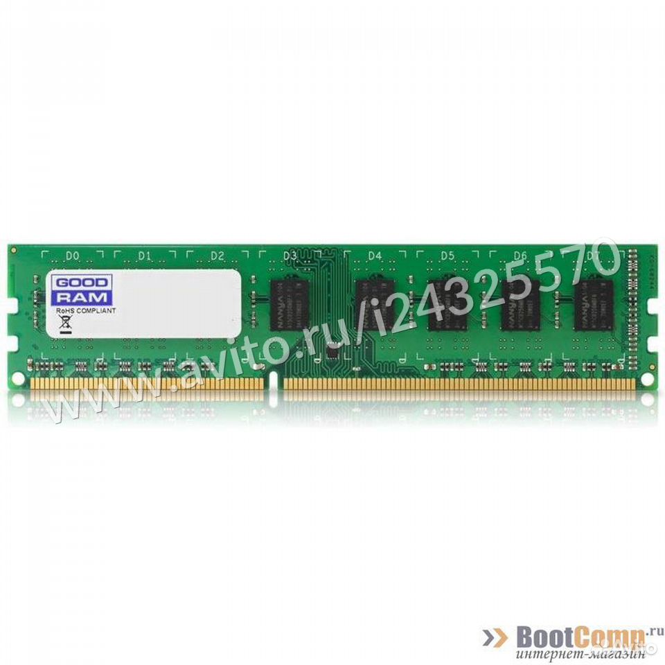 84012410120  Память DDR3 4GB 1600MHz goodram GR1600D3V64L11/4G 