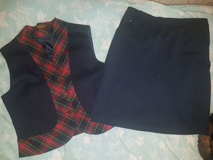 Школьная форма Жилет + юбка 9 лет