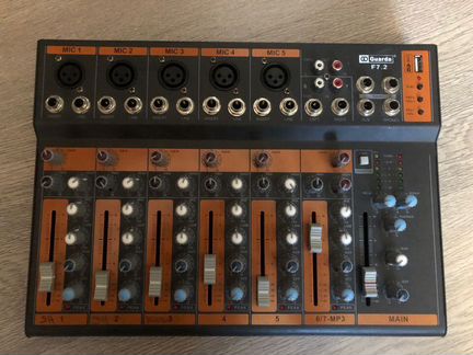 Микшерный пульт 7-ми канальный Guarda F7.2