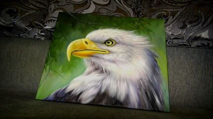 Белый орел (Орлан), 50х60см, холст, масло,художник