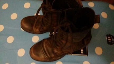 Сапожки- ботинки из Португалии кожа