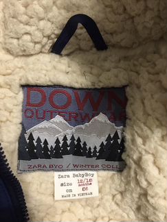 Зимняя куртка Zara для мальчика, р.86