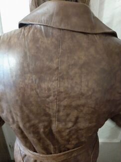 Плащ кожаный