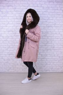 Парка с натуральным мехом