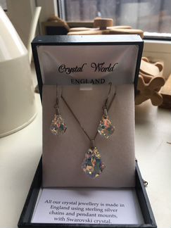 Набор кулон и серьги swarovski