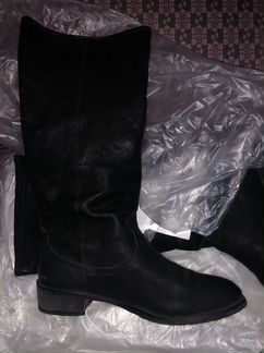 Кожаные сапоги, казаки, 39 размер