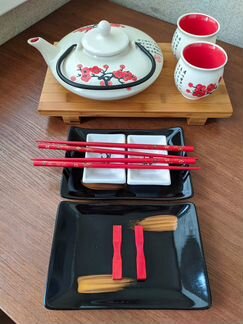 Чайный набор + набор для суши