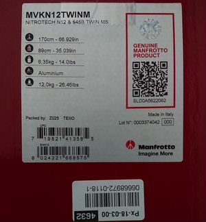 Manfrotto Nitrotech N12 голова со штативом 545B