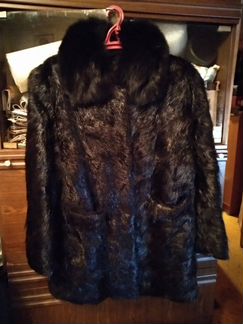 Полушубок нутрия чёрный 50-52