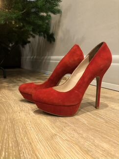 Туфли женские 38 размер замшевые красные