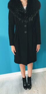 Пальто чёрное демисезонное Италия