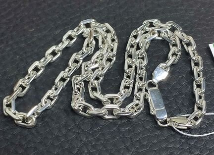 Серебряная цепь, якорная, 68,8 грм, 62 см