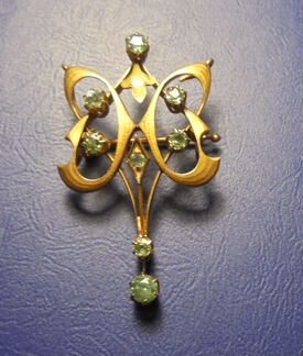 Брошь.Прекрасный модерн рубежа XIX-XX вв.Золото 56