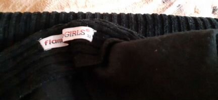 Брюки вельвет, Д/Д дл.103см черные