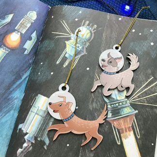 Набор ёлочных игрушек из дерева