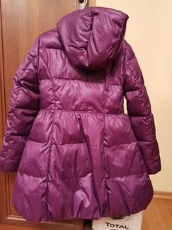 Длинная куртка с капюшоном для девочек 9-12 лет