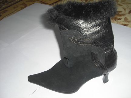 Сапоги женские с опушкой