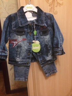 Новый джинсовый костюм 80 размер