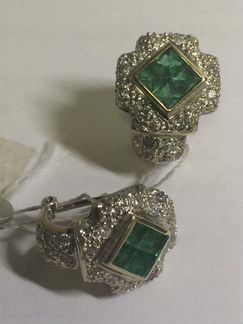 Серьги золотые с бриллиантами