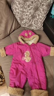 Комбинезон зимний, шапка, варежки, шарф