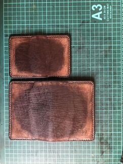 Обложка на паспорт +картхолдер.Натур.кожа1.5мм