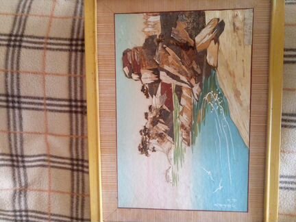 Картина из коры дерева