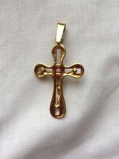 Крест монолит золотой
