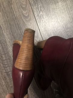 Сапоги женские бордовые Zara 36