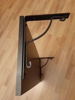 Полка настенная Икеа с металлическими кронштейнами