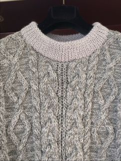 Новый свитер серый шерсть меринос