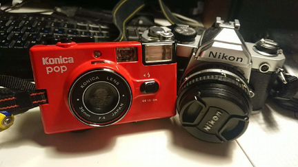 Konica pop черная и красная
