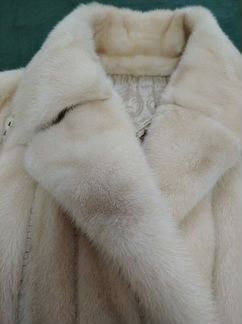Пальто шуба норковая светлая