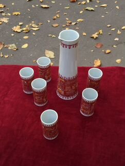 Набор для вина Валлендорф гдр фарфор винтаж Берлин