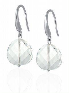 Серебряные серьги с кристаллами Swarovski
