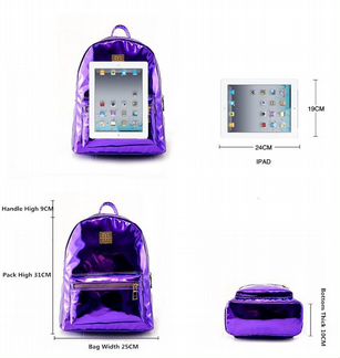 Голографический Рюкзак синий