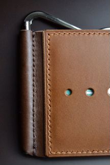 Зажим кожаный для денег/купюр