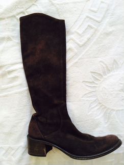 Сапоги замшевые