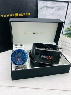 Шикарный муж набор Tommy Hilfiger часы + ремень