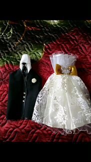 Чехлы для бутылок свадебные