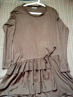 Трикотажное платье Marella с оборкой тонкого щёлка