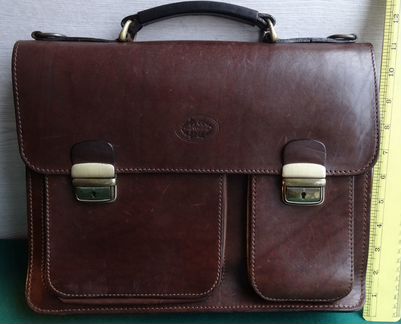 Портфель кожаный Sacvoyage Саквояж коричневый