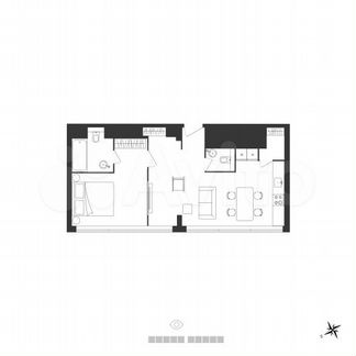 Апартаменты-студия, 53.5 м², 12/26 эт.
