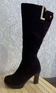 Зимние замшевые сапоги 35 размер