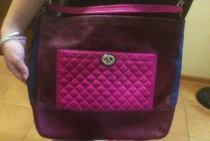 Сумка coach натуральная кожа
