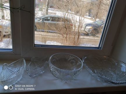 Хрусталь. Вазы, салатницы