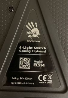 Игровая клавиатура bloody b314
